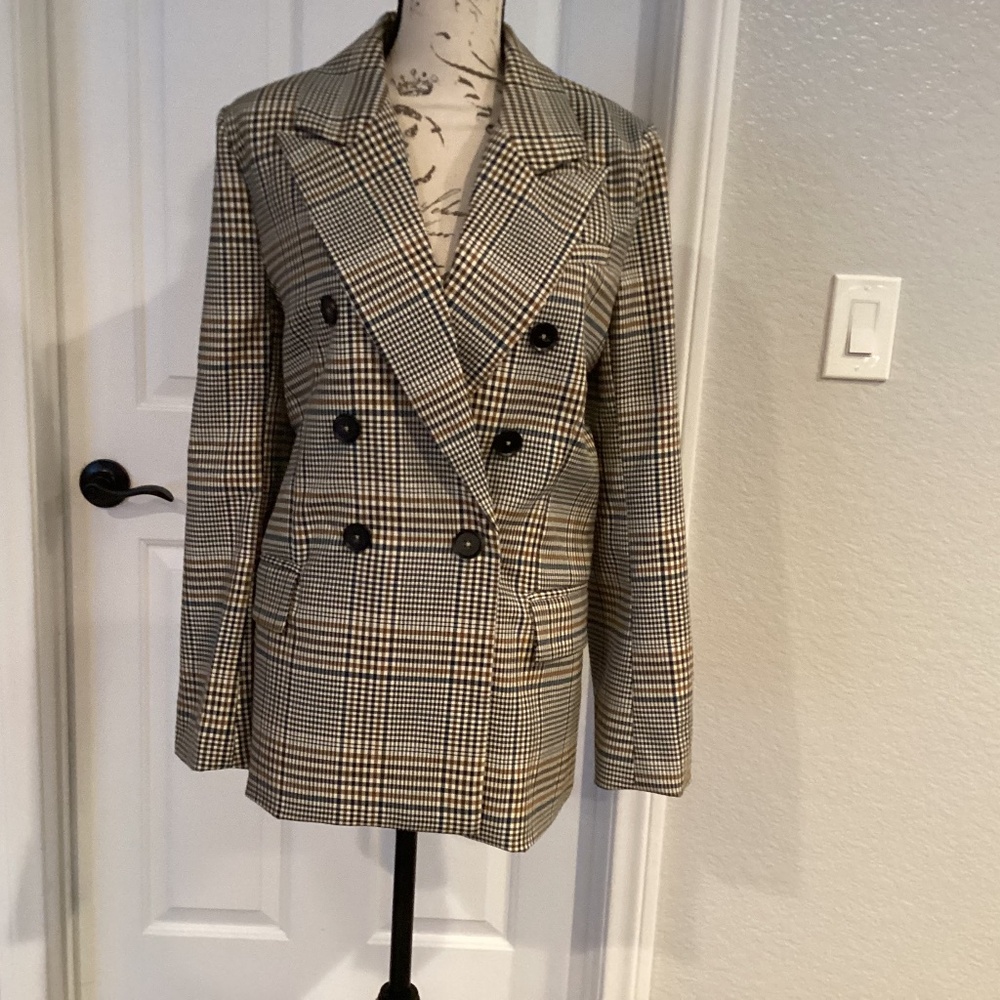 By Together Plaid Jacket, Size Medium, Color Mult… - image 1